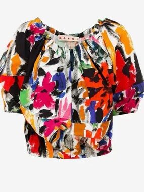 MARNI Bright Abstract Women’s Top - Multicolor size 2-6